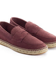 Mocasín Piel Serraje Morado
