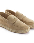 Mocasín Piel Serraje Beige