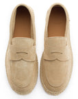 Mocasín Piel Serraje Beige