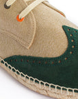 Oxford Leather beige + emerald