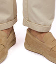 Mocasín Piel Serraje Beige