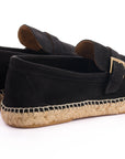 Mocasín Hebilla Serraje Negro