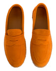Mocasín Serraje Naranja