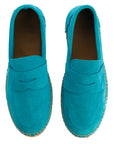 Mocasín Serraje Turquesa