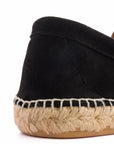 Mocasín Hebilla Serraje Negro