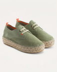 Mint Suede Blucher Shoes