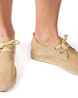 Alpargatas blucher piel beige 20
