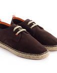 Alpargatas blucher piel chocolate