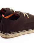 Alpargatas blucher piel chocolate