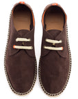 Alpargatas blucher piel chocolate