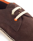 Alpargatas blucher piel chocolate