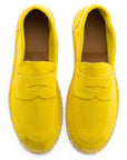 Alpargatas mocasin hombre piel lima