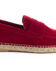 Red English leather moccasin