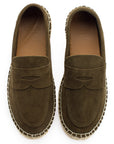 Alpargatas mocasín hombre piel testa