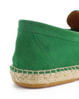 Alpargatas mocasín hombre piel verde