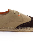 Oxford Leather beige + chocolate