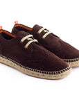 Alpargatas oxford piel chocolate 438
