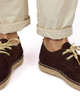 Alpargatas oxford piel chocolate 438