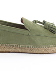 Mint Leather Tassel Loafers