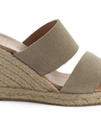 Leather wedge espadrilles Cabrera Stone