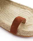 Sandalias yute piel ibiza marrón