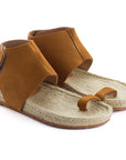 Sandalias yute piel ibiza camel