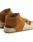 Sandalias yute piel ibiza camel