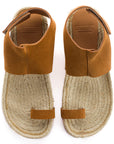 Sandalias yute piel ibiza camel