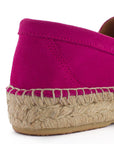 Alpargata mocasín piel mujer fucsia