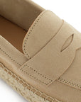 Alpargata mocasín piel mujer beige