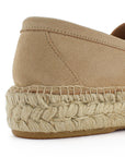 Alpargata mocasín piel mujer beige