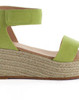 Mallorca leather wedge espadrilles Pistachio