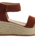Leather wedge espadrilles Mallorca Brown 268