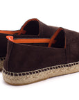 Alpargatas yute mujer camping piel chocolate