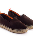 Alpargatas yute mujer camping piel chocolate