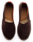Alpargatas yute mujer camping piel chocolate