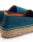 Alpargatas yute mujer camping piel color aguamar