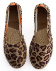 Alpargatas yute mujer camping terra color leopardo