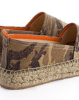 Alpargatas yute mujer camping terra camuflaje camel