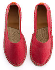 Alpargatas yute mujer camping terra color rojo