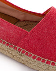 Alpargatas yute mujer camping terra color rojo