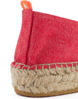 Alpargatas yute mujer camping terra color rojo