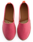 Alpargatas yute mujer camping terra color geranio