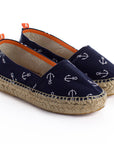 Alpargatas yute mujer camping terra color anclas marino