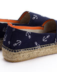 Alpargatas yute mujer camping terra color anclas marino