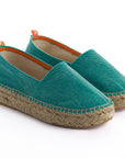 Alpargatas yute mujer camping terra color verde
