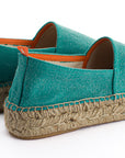 Alpargatas yute mujer camping terra color verde