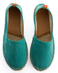 Alpargatas yute mujer camping terra color verde