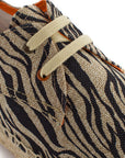 Alpargatas con cordones mujer blucher terra cebra