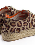 Alpargatas con cordones mujer blucher terra leopardo